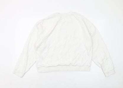 Juicy Couture Girls White Cotton Pullover Sweatshirt Size 14-15 Years Pullover