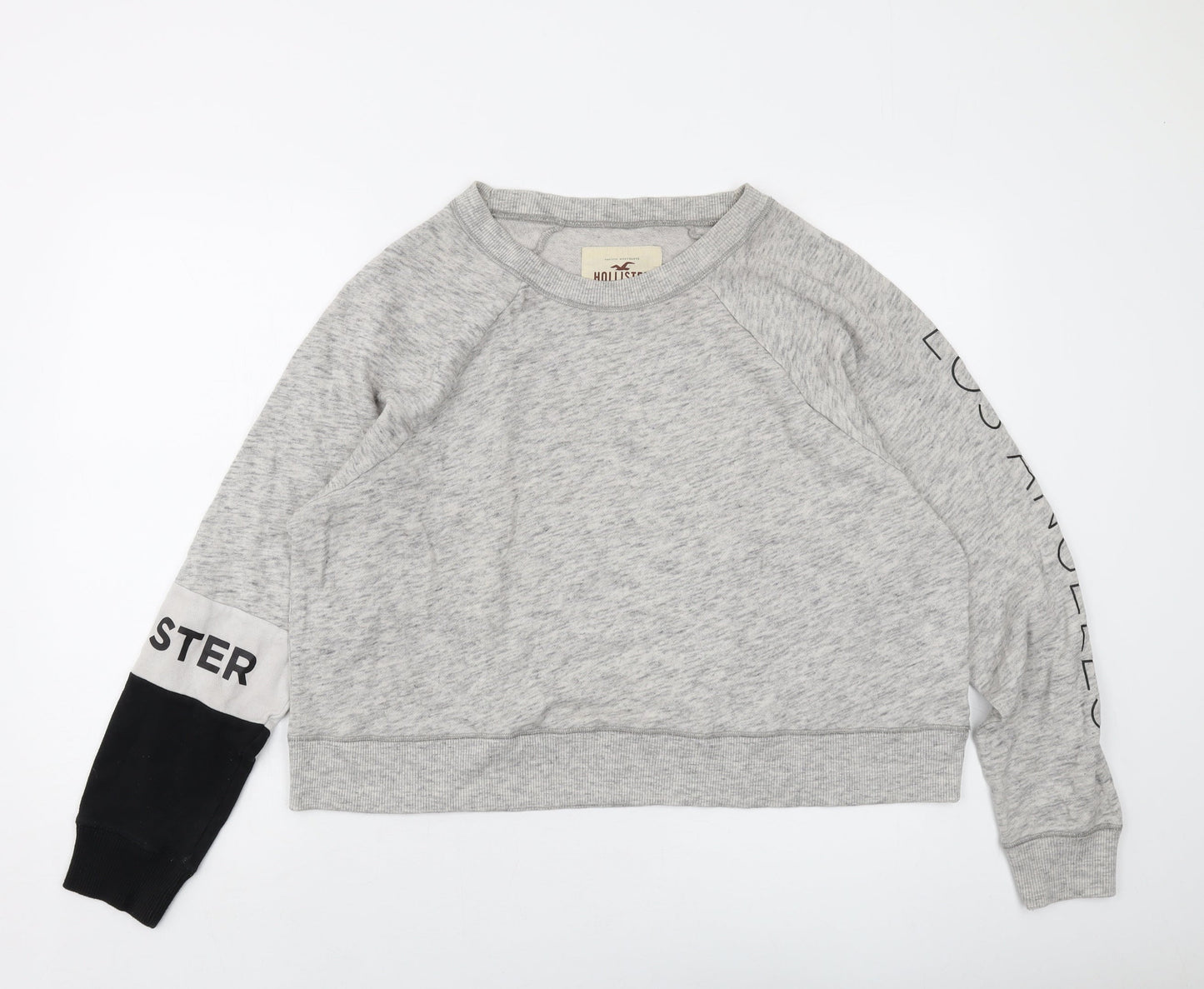Hollister Womens Grey Cotton Pullover Sweatshirt Size L Pullover