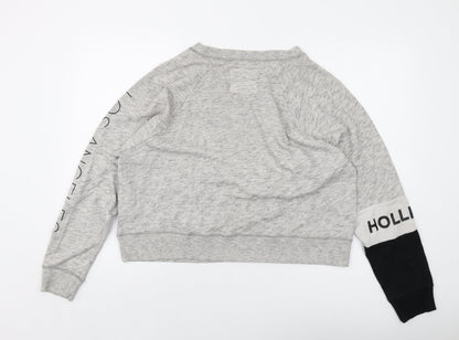 Hollister Womens Grey Cotton Pullover Sweatshirt Size L Pullover