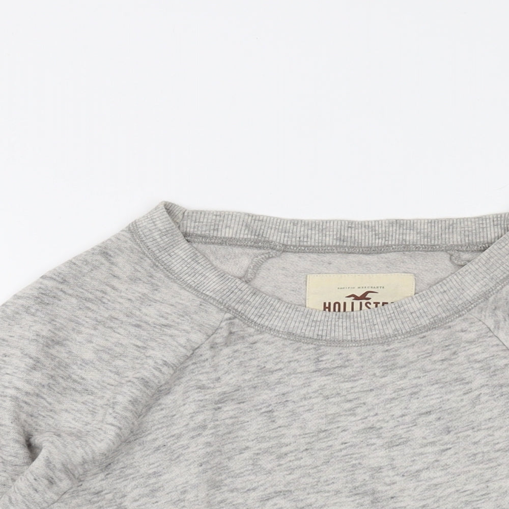 Hollister Womens Grey Cotton Pullover Sweatshirt Size L Pullover