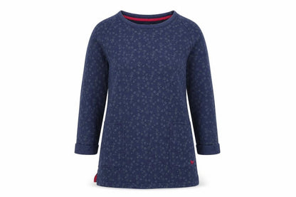 Cameo Rose Womens Blue Geometric Cotton Pullover Sweatshirt Size S Pullover