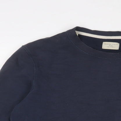 Mens UK Size M Selected Homme Blue Pullover Sweatshirt