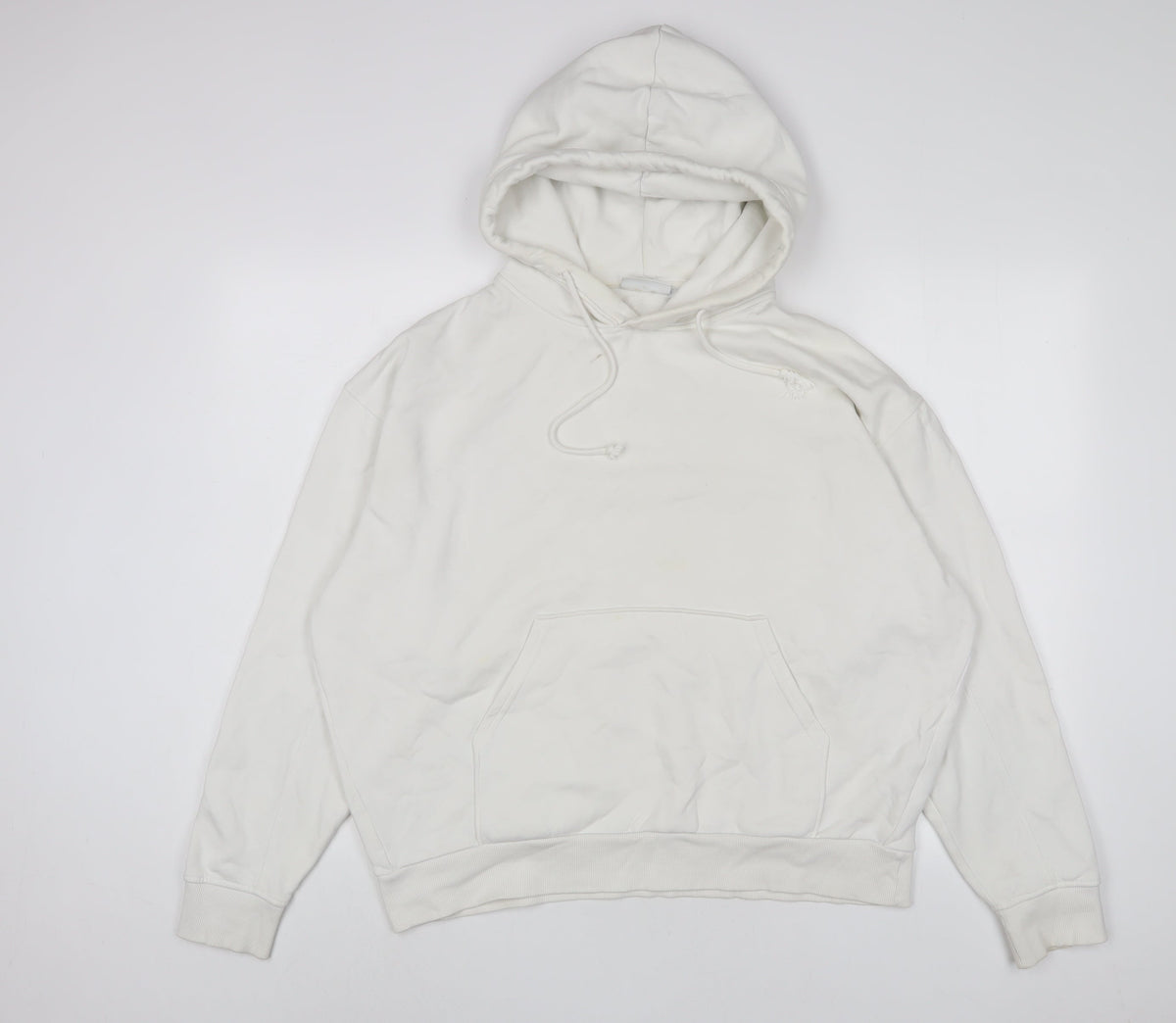 Weekday Womens White Cotton Pullover Hoodie Size S Pullover