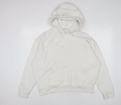 Weekday Womens White Cotton Pullover Hoodie Size S Pullover