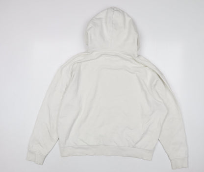 Weekday Womens White Cotton Pullover Hoodie Size S Pullover