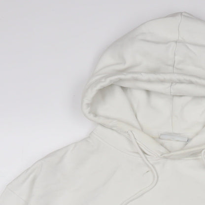 Weekday Womens White Cotton Pullover Hoodie Size S Pullover