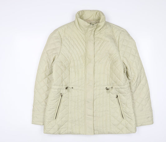Precis Womens Ivory Jacket Size 14 Zip