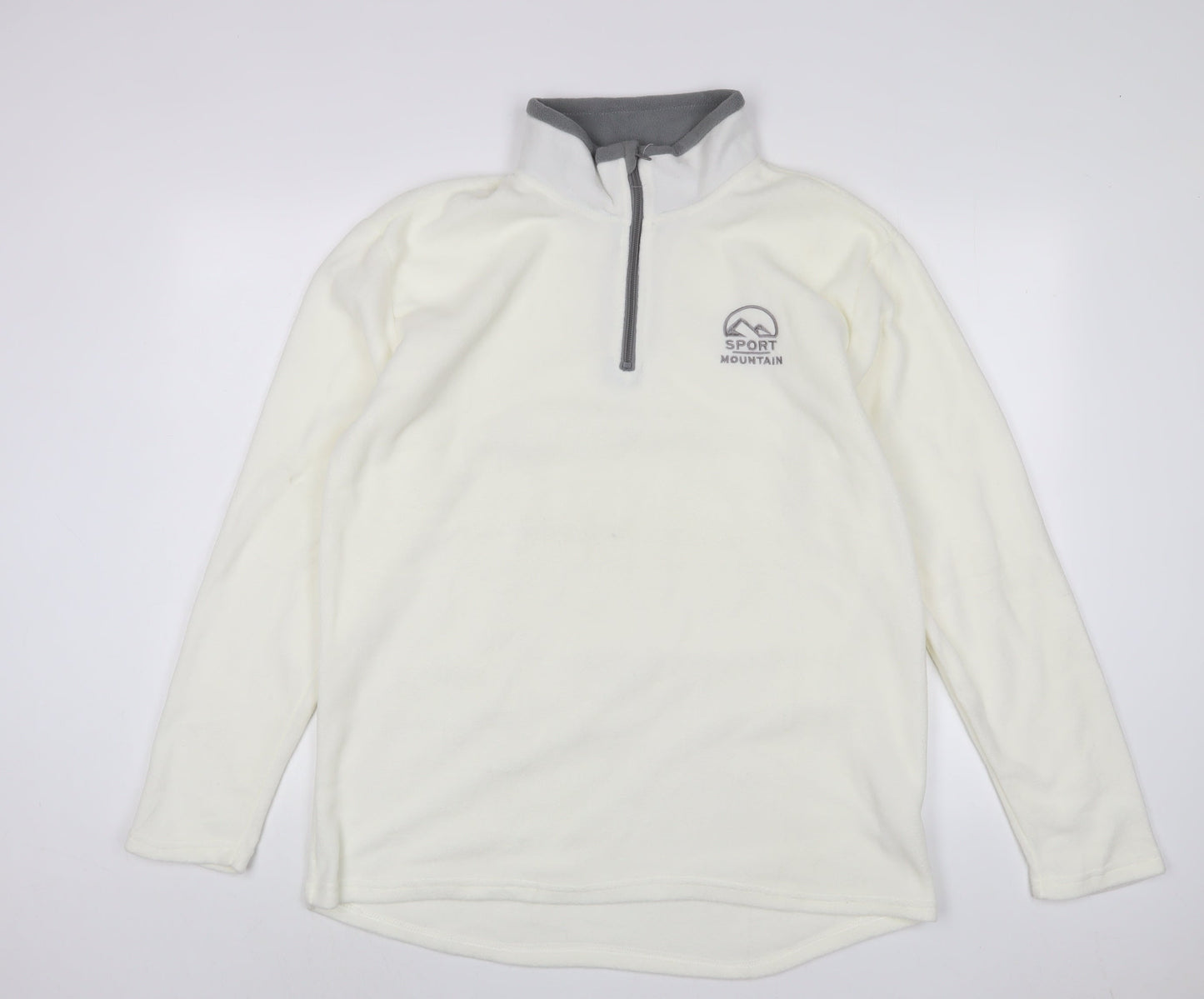 Mens UK Size L Atlas White Pullover Sweatshirt