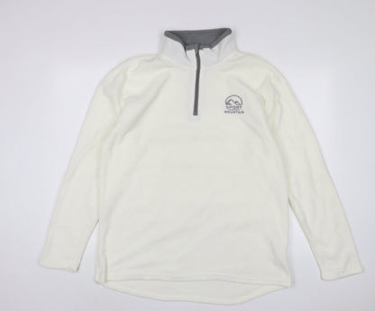 Mens UK Size L Atlas White Pullover Sweatshirt