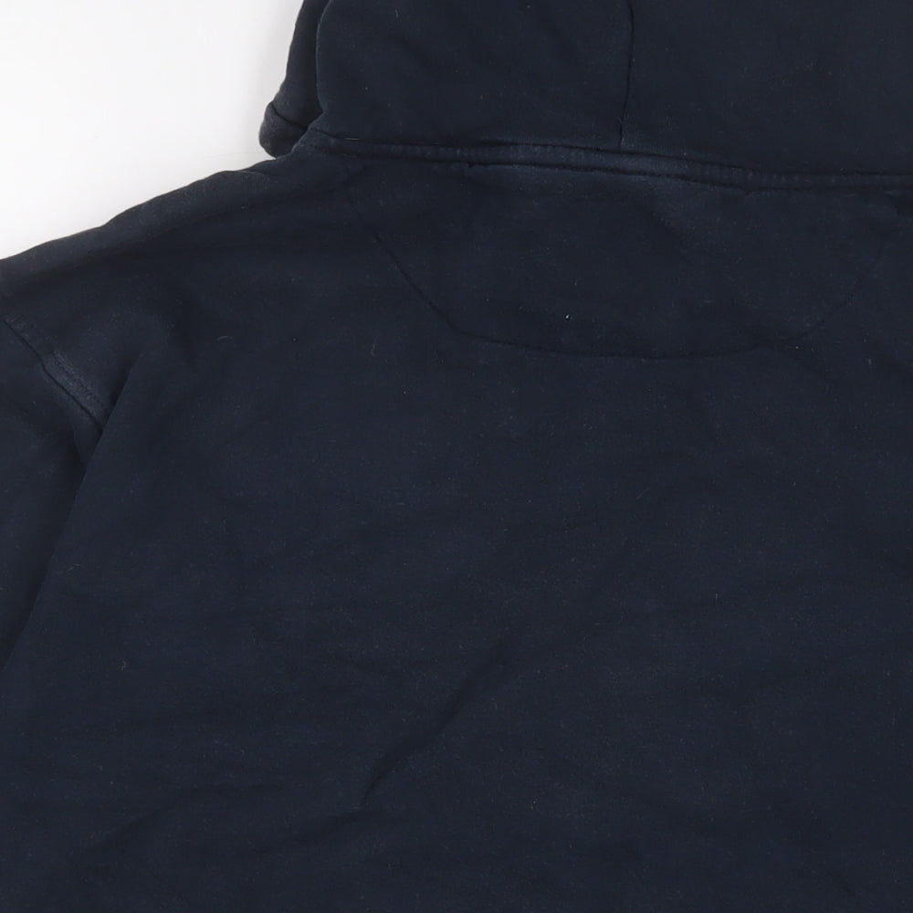England Womens Blue Cotton Pullover Hoodie Size L Pullover - Logo, Embroidered