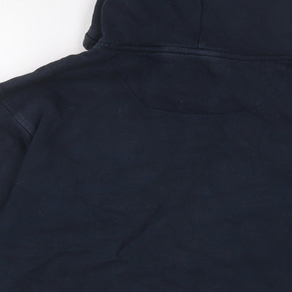 England Womens Blue Cotton Pullover Hoodie Size L Pullover - Logo, Embroidered