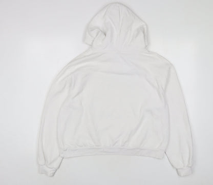 Paramount Womens White Cotton Pullover Hoodie Size L Pullover
