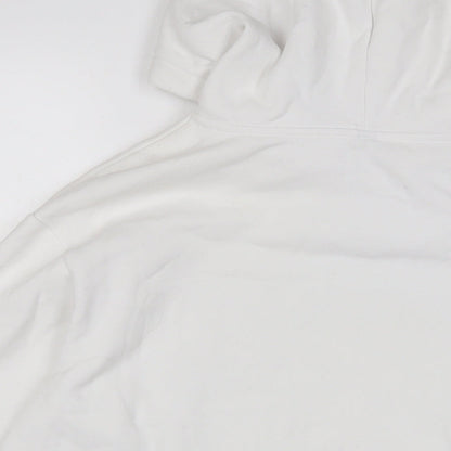 Paramount Womens White Cotton Pullover Hoodie Size L Pullover