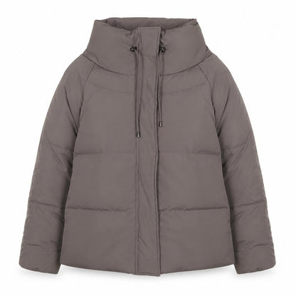 Wrap Womens Brown Puffer Jacket Coat Size 12 Zip