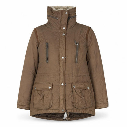RJR.John Rocha Womens Brown Jacket Coat Size 10 Zip