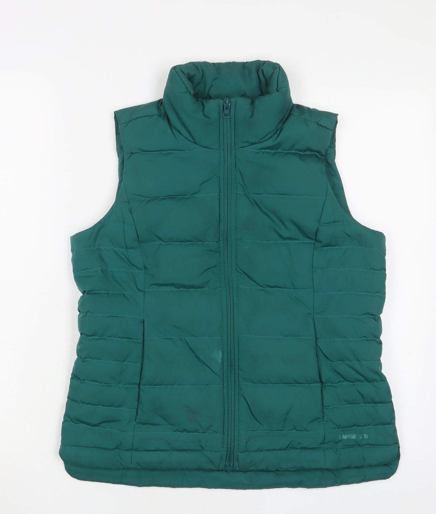 Landsend Womens Green Gilet Jacket Size XS Zip