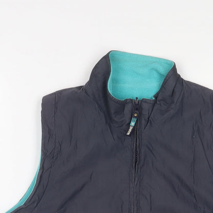 Maine Womens Blue Gilet Jacket Size 12 Zip