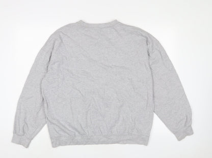 Spotted Womens Grey Cotton Pullover Sweatshirt Size L Pullover - World Champion California