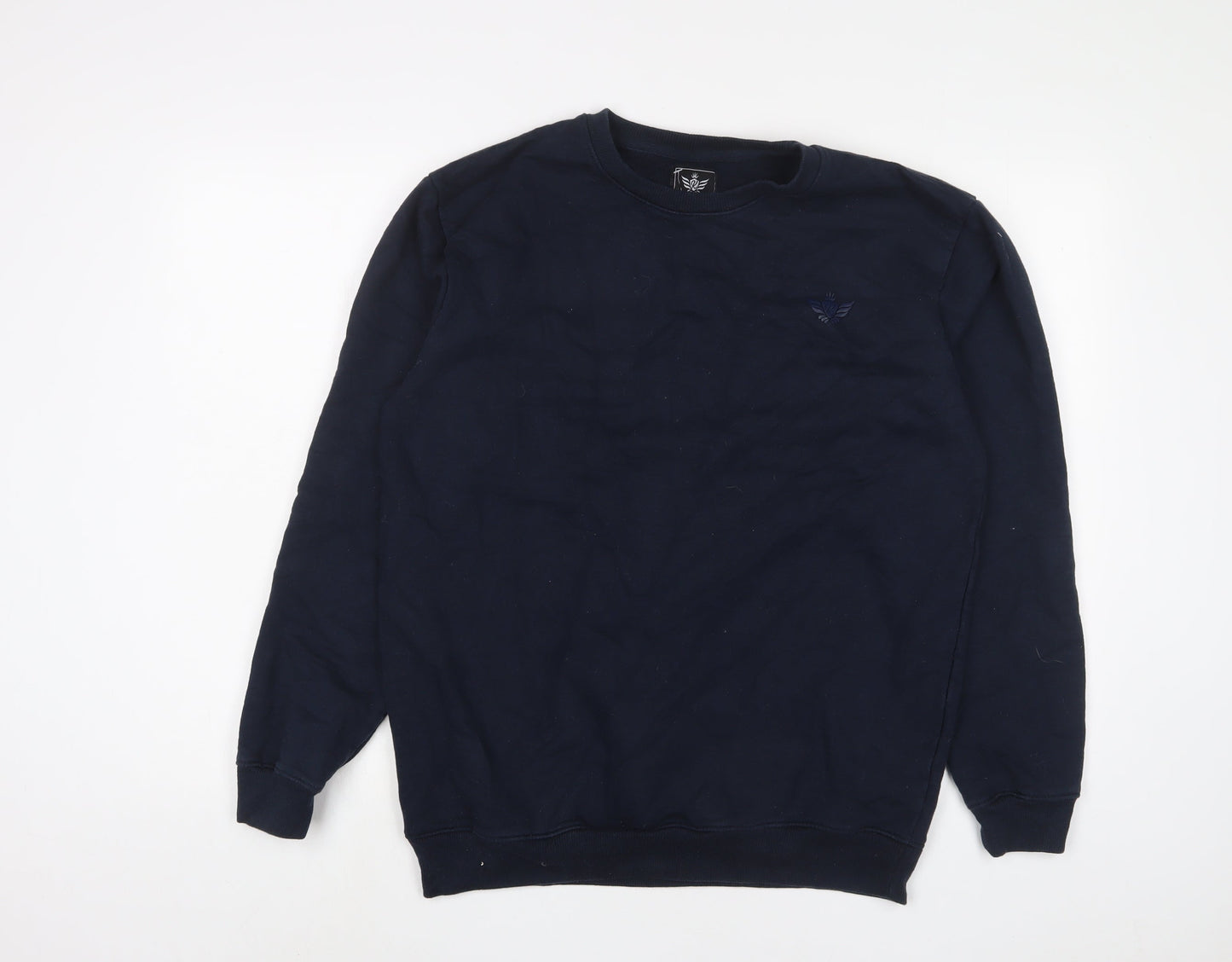 Kandor Mens Blue Cotton Pullover Sweatshirt Size XL