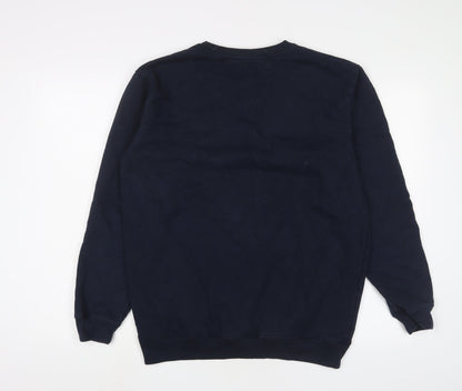 Kandor Mens Blue Cotton Pullover Sweatshirt Size XL