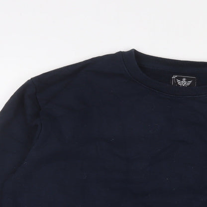 Kandor Mens Blue Cotton Pullover Sweatshirt Size XL