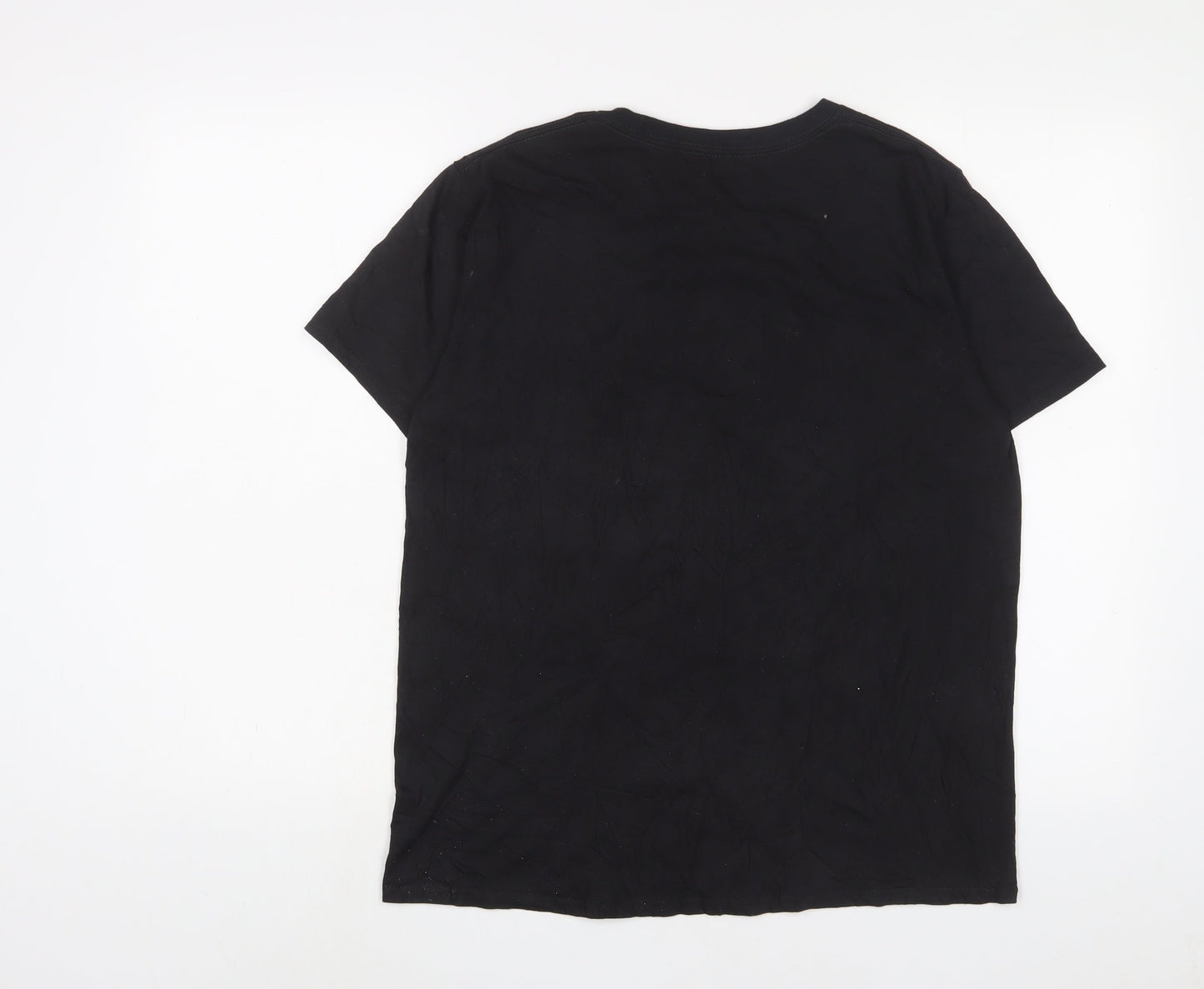 K.I.D Mens Black Cotton T-Shirt Size M Crew Neck