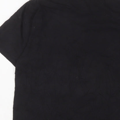 K.I.D Mens Black Cotton T-Shirt Size M Crew Neck