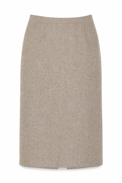 Reference Womens Brown Wool A-Line Skirt Size 12 Zip