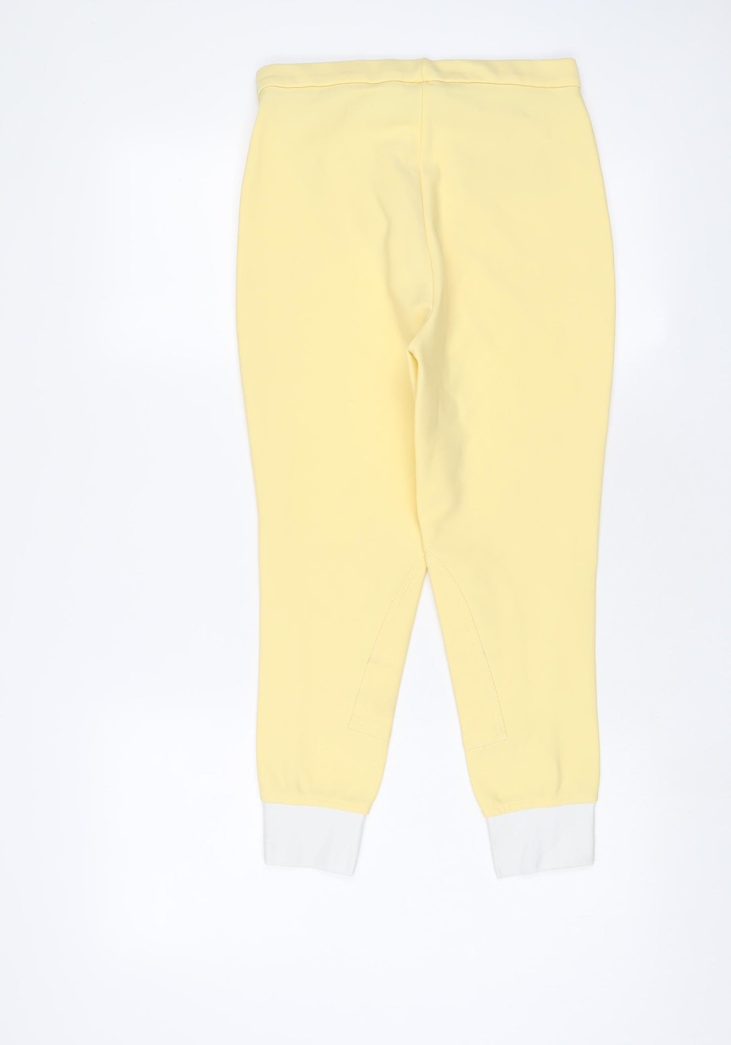 Mrs Candy Womens Yellow Nylon Capri Trousers Size 28 in L22 in Regular Hook & Eye - Horse riding