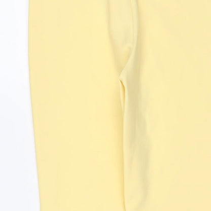 Mrs Candy Womens Yellow Nylon Capri Trousers Size 28 in L22 in Regular Hook & Eye - Horse riding