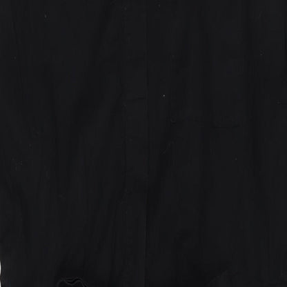 Mango Womens Black Cotton Jumpsuit One-Piece Size L L25 in Button - Belted