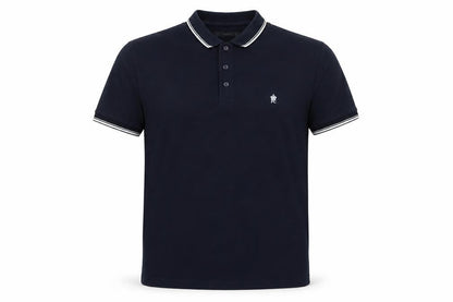 French Connection Mens Blue Cotton Polo Size M Collared - Logo