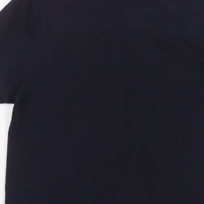 French Connection Mens Blue Cotton Polo Size M Collared - Logo