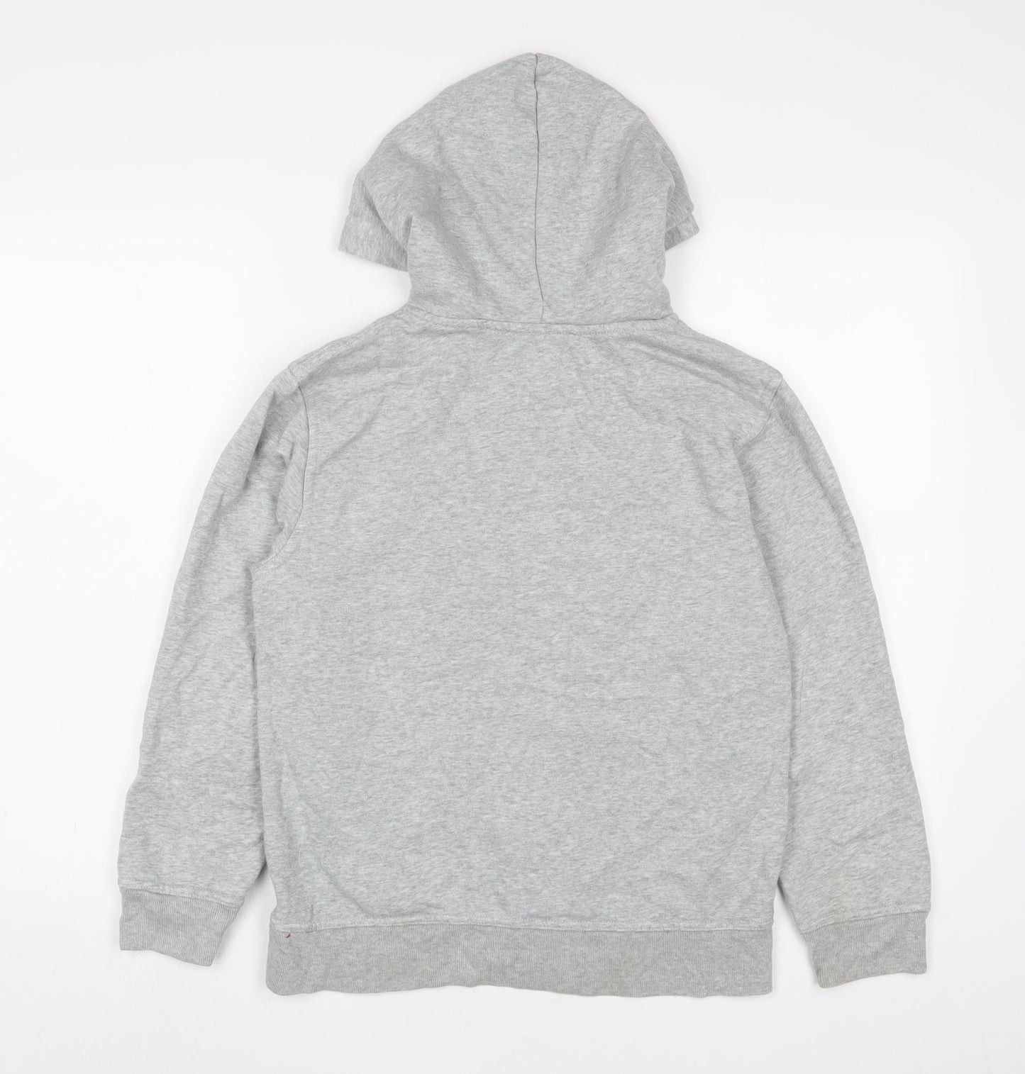 Gap Boys Grey Cotton Pullover Hoodie Size 12 Years Pullover - Logo, Embroidered