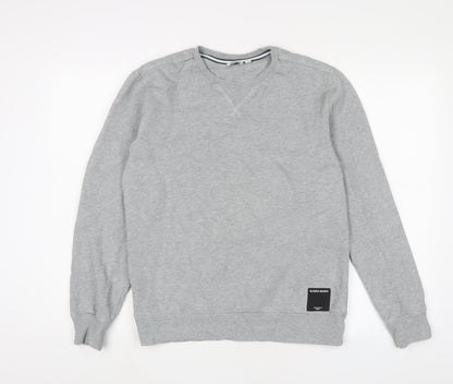 Bjorn Borg Mens Grey Cotton Pullover Sweatshirt Size S - Embroidered