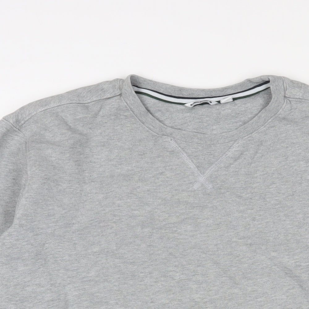 Bjorn Borg Mens Grey Cotton Pullover Sweatshirt Size S - Embroidered