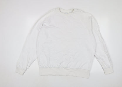 Womens UK Size 10 COLLUSION White Pullover Sweatshirt