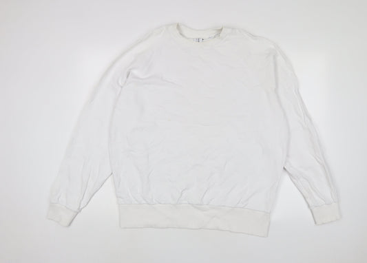 Womens UK Size 10 COLLUSION White Pullover Sweatshirt