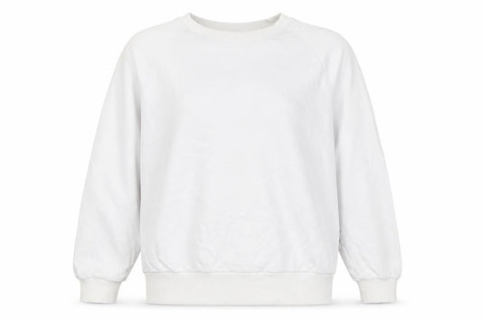 Collusion Womens White Cotton Pullover Sweatshirt Size 10 Pullover - Logo, Embroidered