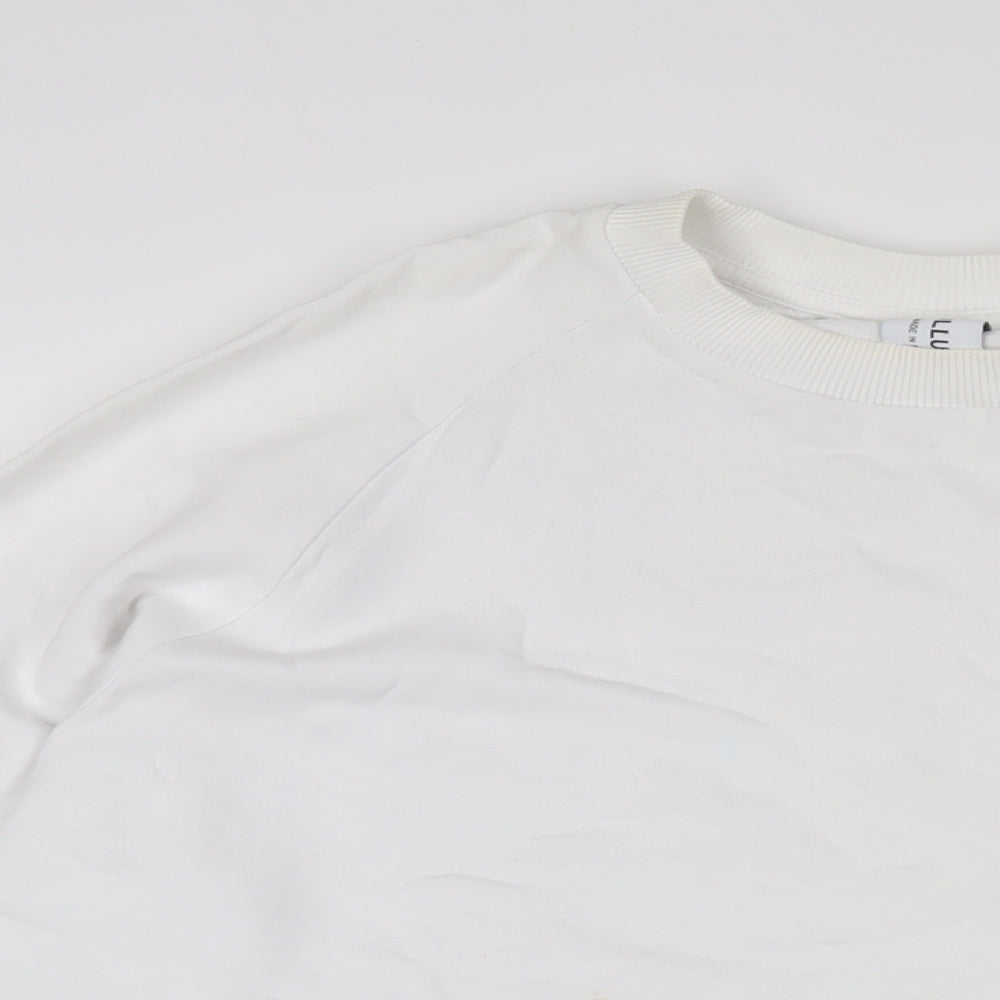Womens UK Size 10 COLLUSION White Pullover Sweatshirt