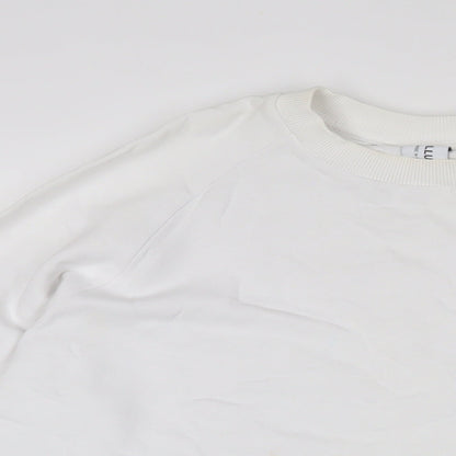 Womens UK Size 10 COLLUSION White Pullover Sweatshirt