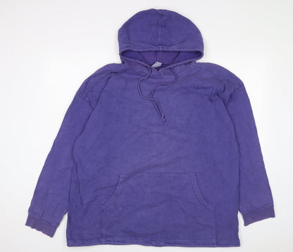 Gap Womens Purple Cotton Pullover Hoodie Size L Pullover