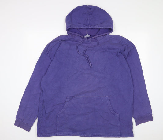 Gap Womens Purple Cotton Pullover Hoodie Size L Pullover