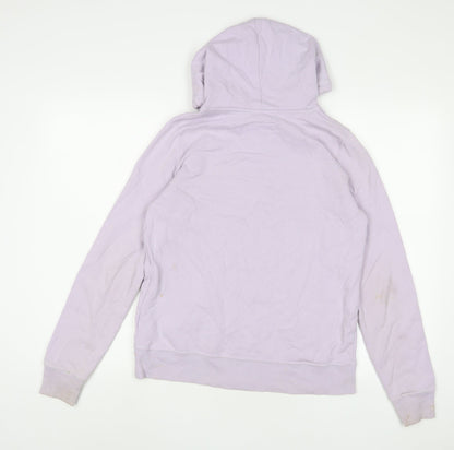 Hollister Womens Purple Cotton Pullover Hoodie Size S Pullover - Logo, Embroidered