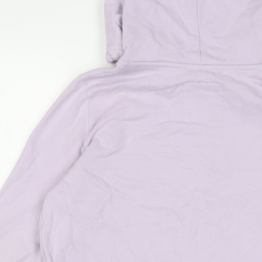 Hollister Womens Purple Cotton Pullover Hoodie Size S Pullover - Logo, Embroidered