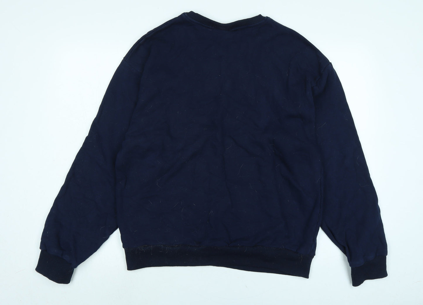 Azurina Athletics Mens Blue Polyester Pullover Sweatshirt Size L - Logo