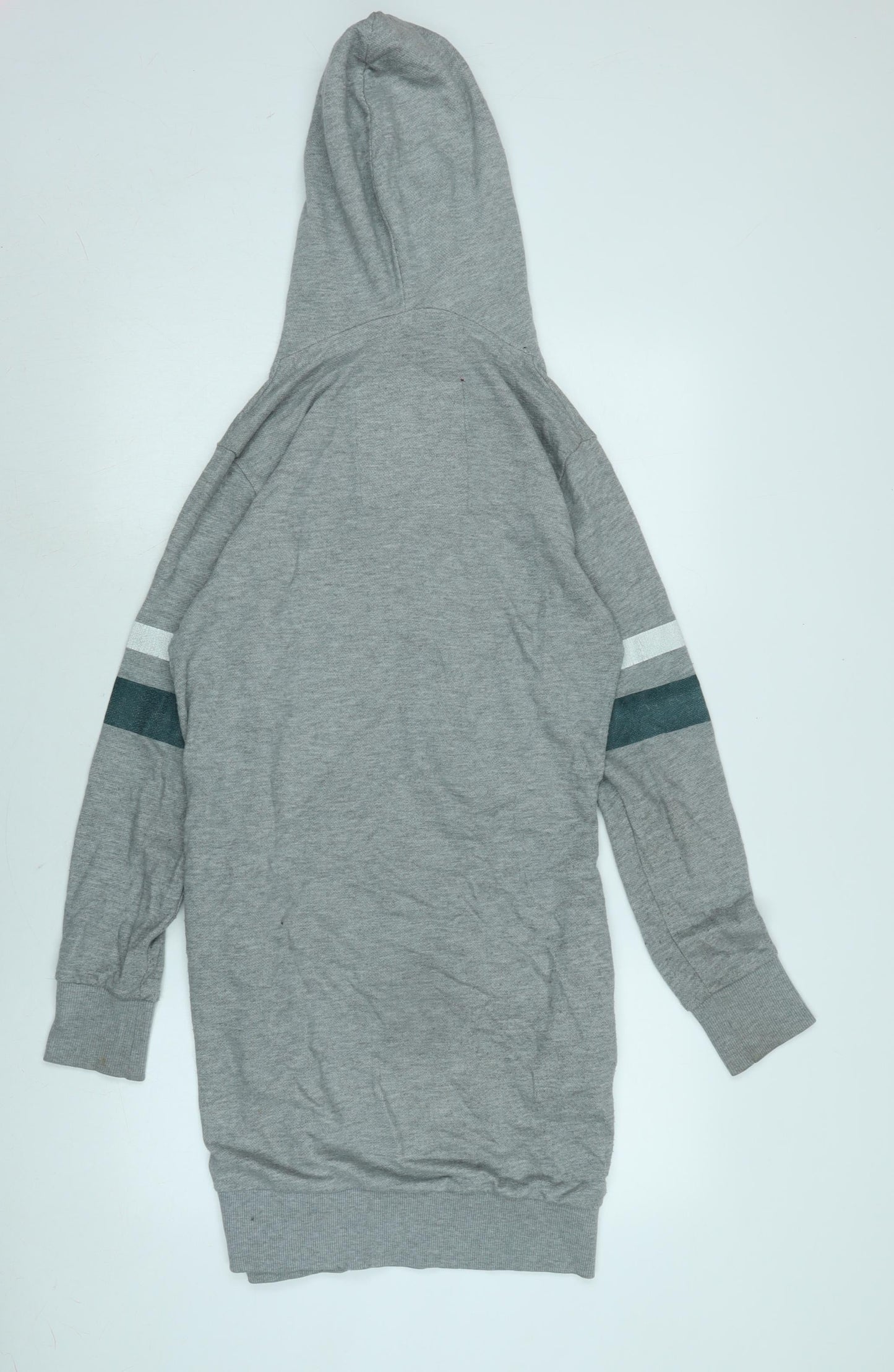 Super tri. Leauge Womens Grey Polyester Jumper Dress Size M Crew Neck - Logo