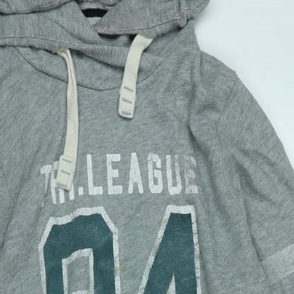 Super tri. Leauge Womens Grey Polyester Jumper Dress Size M Crew Neck - Logo