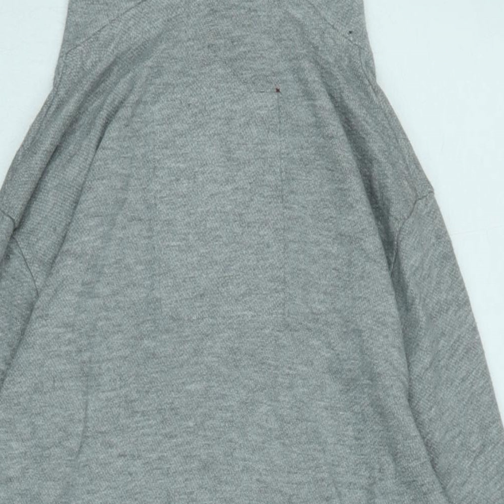 Super tri. Leauge Womens Grey Polyester Jumper Dress Size M Crew Neck - Logo