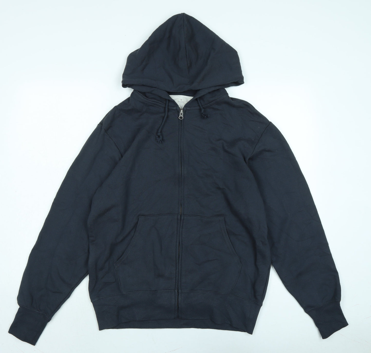YKK Mens Blue Jacket Size S Zip - Logo